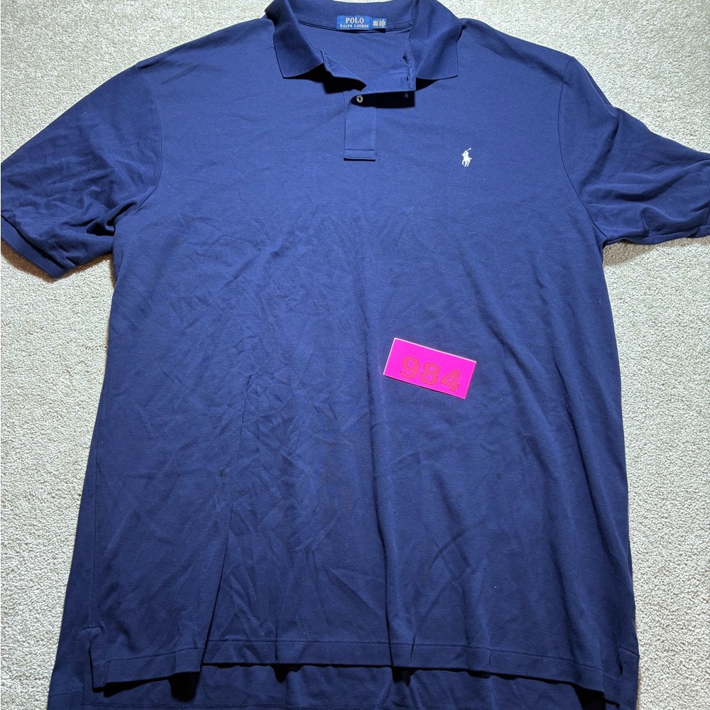 Polo Ralph Lauren blue‎ short sleeve polo Sz 3XLT